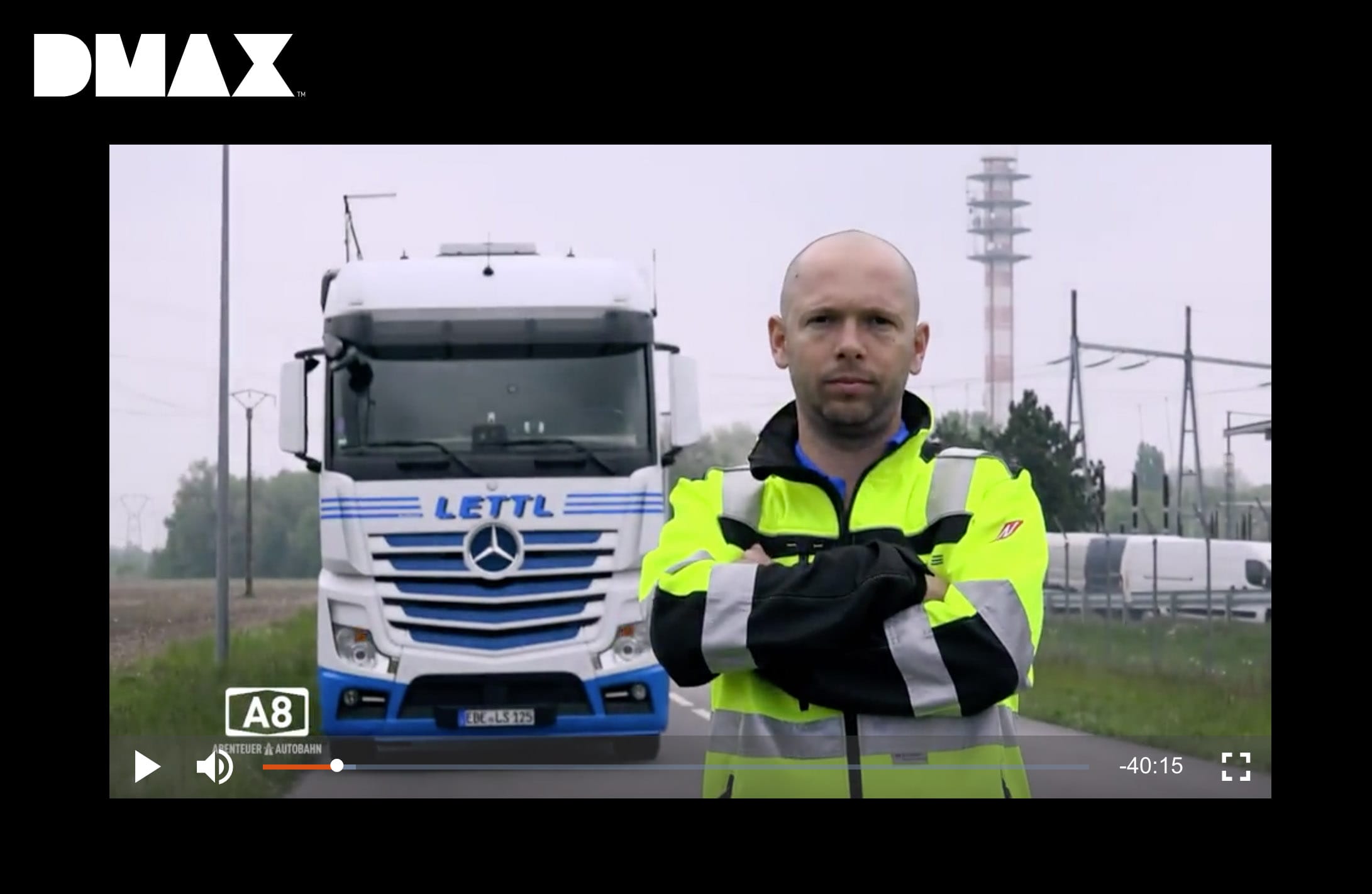 Mit dem Lettl LKW auf der A8 – im TV auf DMAX