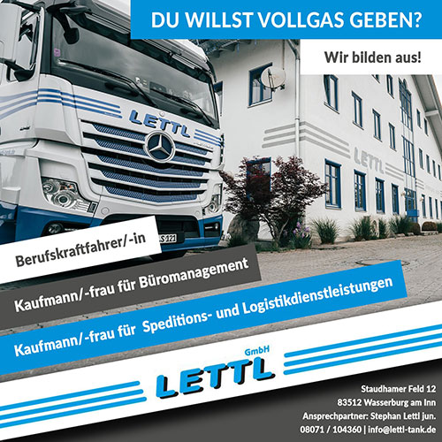 Freie Ausbildungsplätze bei Lettl Transporte GmbH